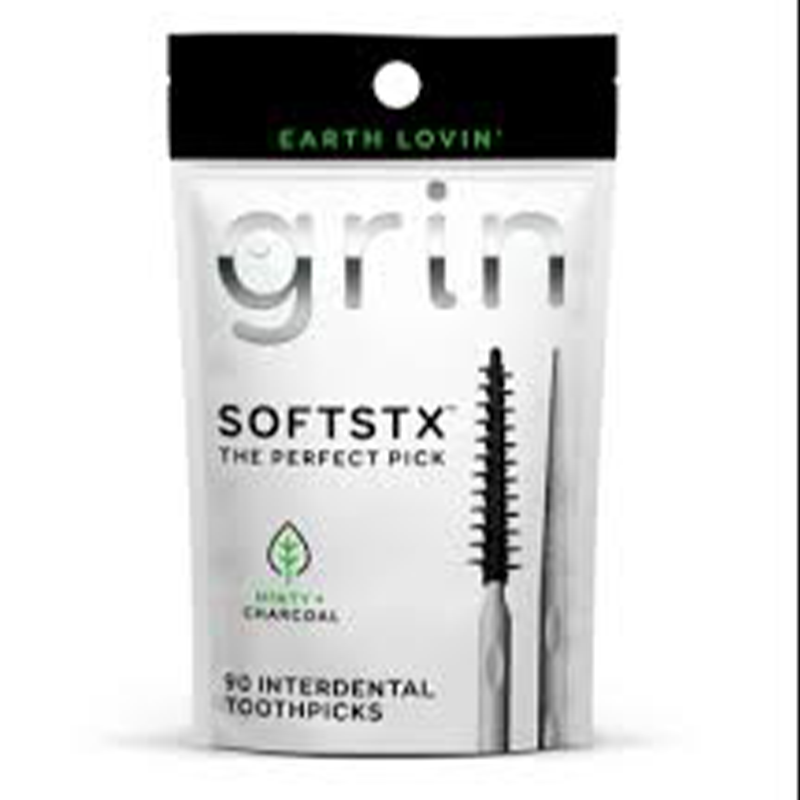 Grin Charcoal Floss Stick 90 pc