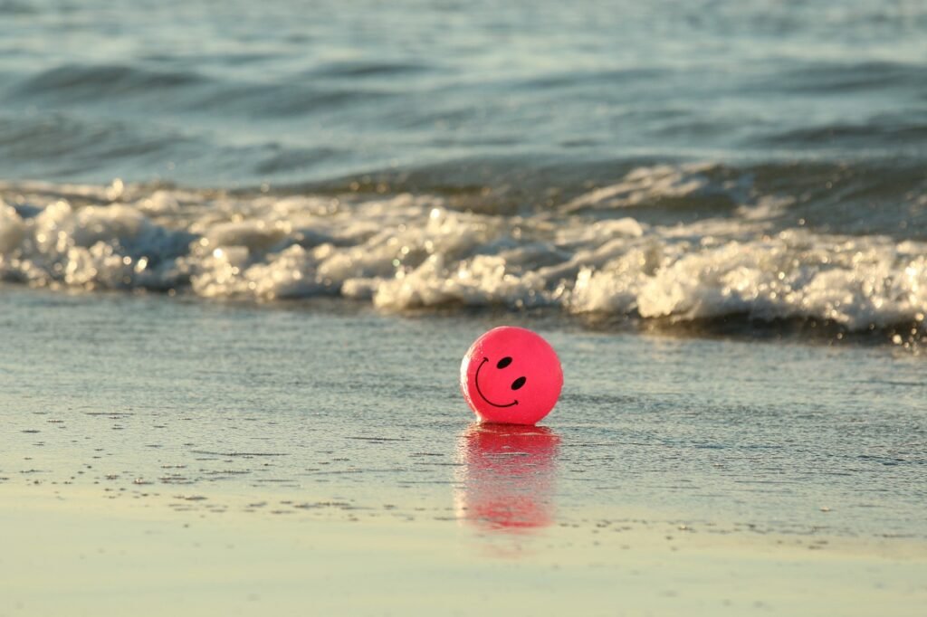 ball, beach, ocean, pink ball, smile, smiley, sea, shore, seashore, sand, sandy beach, coast, smile, smile, smile, smile, smile, nature, smiley